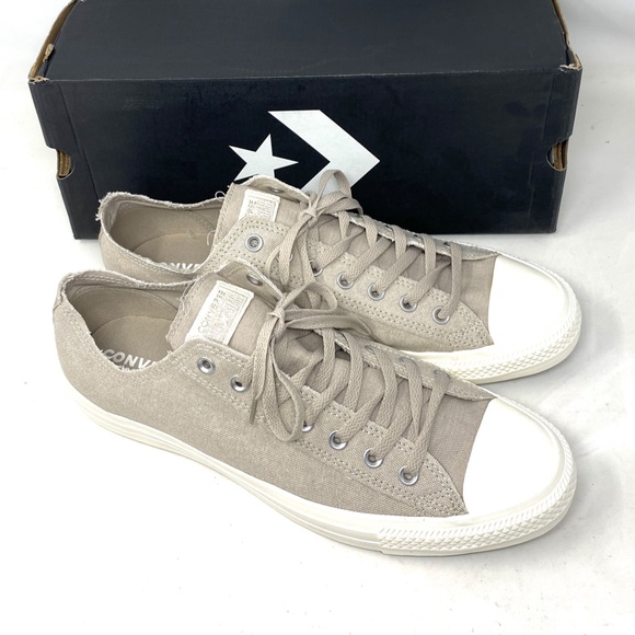 Converse Chuck Taylor OX Sneakers Low Top For Men Egret Canvas Casual 164098F - Picture 4 of 10